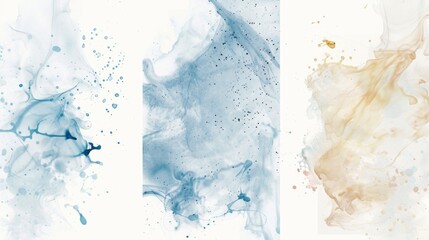 Poster - Different colors of ink in close-up shots. Suitable for design projects