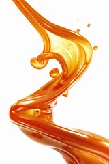 Poster - Close up of a liquid wave on a white background. Perfect for design projects