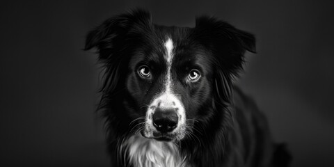 Poster - A monochromatic image of a dog, suitable for various design projects