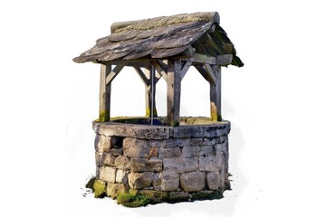 Poster - A picturesque well covered in moss, perfect for rustic designs