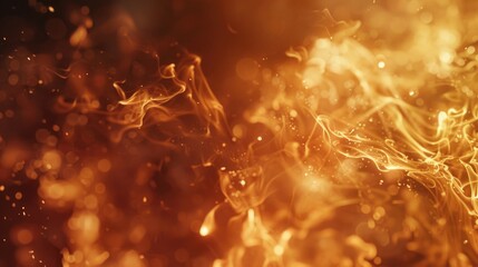 Wall Mural - Intense close-up of a fire with billowing smoke. Perfect for illustrating danger or destruction