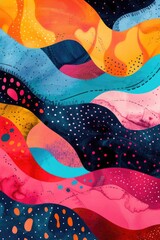Poster - Vibrant bird illustration on colorful background. Ideal for nature-themed designs