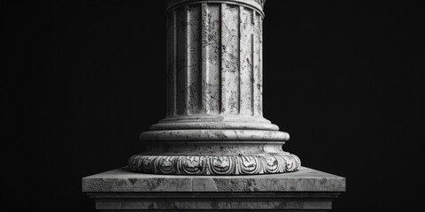 Poster - Black and white photo of a column, suitable for architectural projects