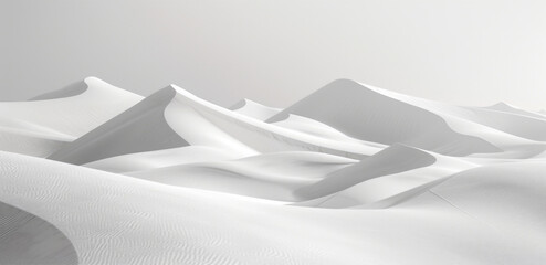 Poster - A scenic view of white sand dunes in the desert. Perfect for travel and nature concepts