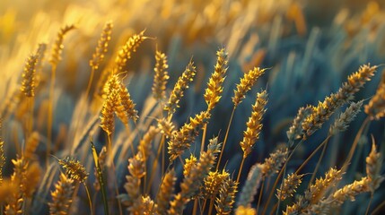 Poster - A detailed view of a field of tall grass. Suitable for nature or outdoor themed projects