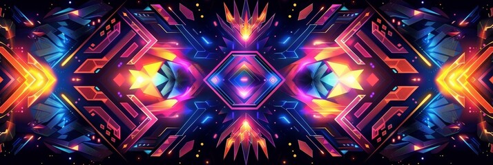 Sticker - A vibrant and dynamic abstract background featuring a kaleidoscope of bright lights blending together in a dazzling display of color and movement