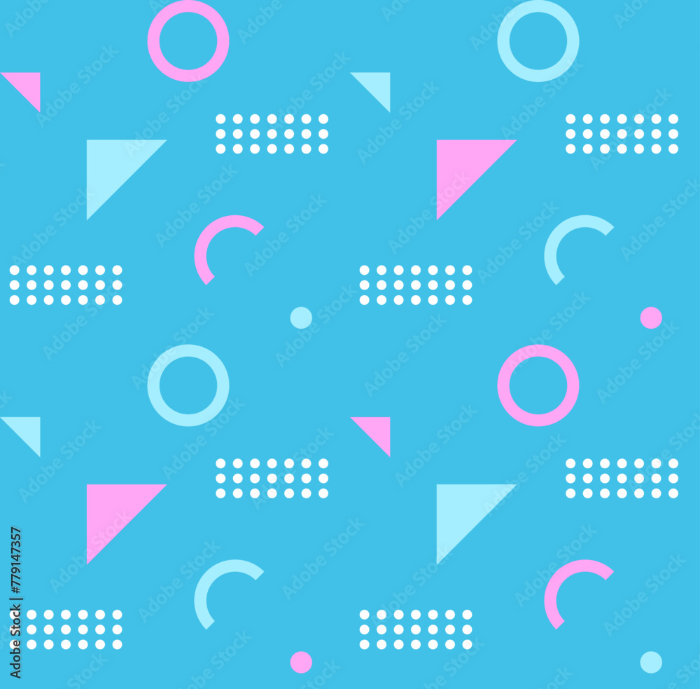 Retro pop patterns. sky background