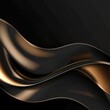 Black and bronze abstract shape background presentation