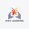 kids learning institute logo design vector