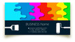 Stains drips of colored paint brush and roller, business card concept