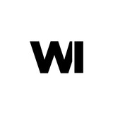 Fototapeta Konie - Letter W and I, WI logo design template. Minimal monogram initial based logotype.