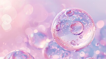 Poster - A collection of bubbles floating on top of each other. Ideal for various design projects