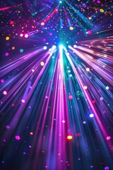 Poster - A bright light shining on a black background. Suitable for various design projects