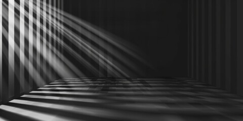 Aufkleber - A simple black and white photo of a hallway. Suitable for various projects