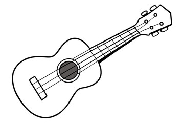 Wall Mural - ukulele silhouette vector illustration