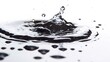 A close-up photo of a single water drop in black and white. Suitable for various design projects