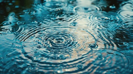 Poster - A detailed view of a puddle of water. Suitable for various design projects