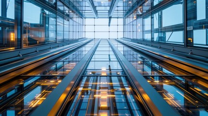 Poster - A very tall building with a lot of windows. Suitable for architectural projects