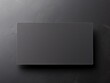 Black blank business card template empty mock-up at black textured background with copy space for text photo or product
