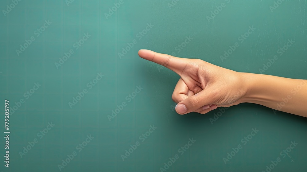 Finger Pointing to Copy Space for Text, Blank Marketing Concept ...