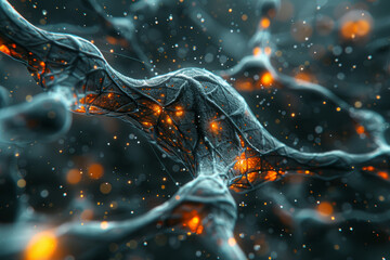 Poster - a complex web of thoughts and beliefs intertwining within the human mind, shaping perspectives and a