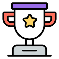 Sticker -      An icon design of award trophy cup 

