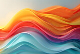 Fototapeta  - Abstract background with colorful waves, perfect for IBS awareness month campaigns and materials.