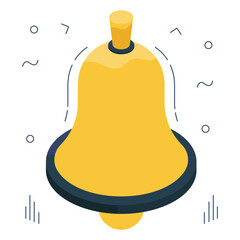 Sticker -       A trendy vector design of bell icon

