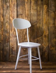 kitchen chair on wooden background