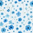 fluttering blue petal pattern