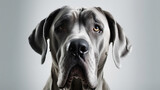 Fototapeta Zwierzęta - Puppy, German Great Dane Dog on White Background