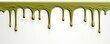 Olive paint dripping on the white wall water spill vector background with blank copy space for photo or text