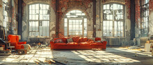 Abandoned Industrial Building, Dark And Atmospheric, Vintage Rustic Charm With A Sense Of Forgotten History