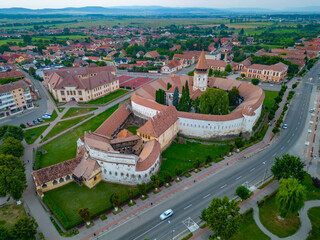 Wall Mural - Sunset view of the Fortified Church in Prejmer, Romania