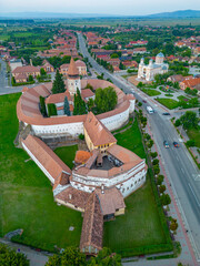 Sticker - Sunset view of the Fortified Church in Prejmer, Romania