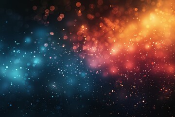 Poster - A mesmerizing display of abstract defocused sparkles over a gradient of warm to cool colors