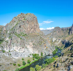 Wall Mural - Panorama view of Kura river in Georgia