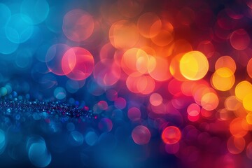 Poster - Dreamy bokeh effect of defocused lights in warm tones conveying a sense of magic and wonder