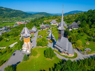 Poster - Summer day at Barsana monastery in Romania