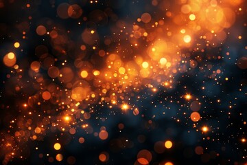 Poster - Abstract festive background with out of focus lights and sparkling particles creating a holiday mood