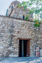 Small Stone-built Byzantine Church Under A Clear Blue Sky