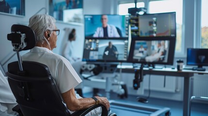 Poster - tele-rehabilitation for post-surgery recovery ai generated illustration