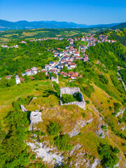 Sticker - Panorama view of Prusac fortress in Bosnia and Herzegovina