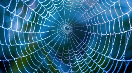 The intricate details of a spiders web  AI generated illustration