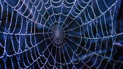 The intricate patterns of a spiders web AI generated illustration