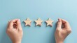 Customers provide five-star reviews, reflecting high satisfaction levels and positive experiences with services, emphasizing the significance of client feedback