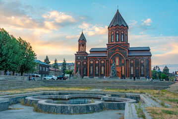 Canvas Print - Church of the holy saviour in Armenian town Gyumri