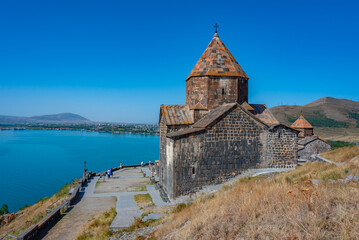 Poster - Sunny day at Sevanavank church in Armenia