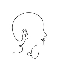 Poster - women one line art, vector best line icon.