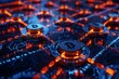 digital representation of bitcoin cryptocurrency on futuristic circuit board